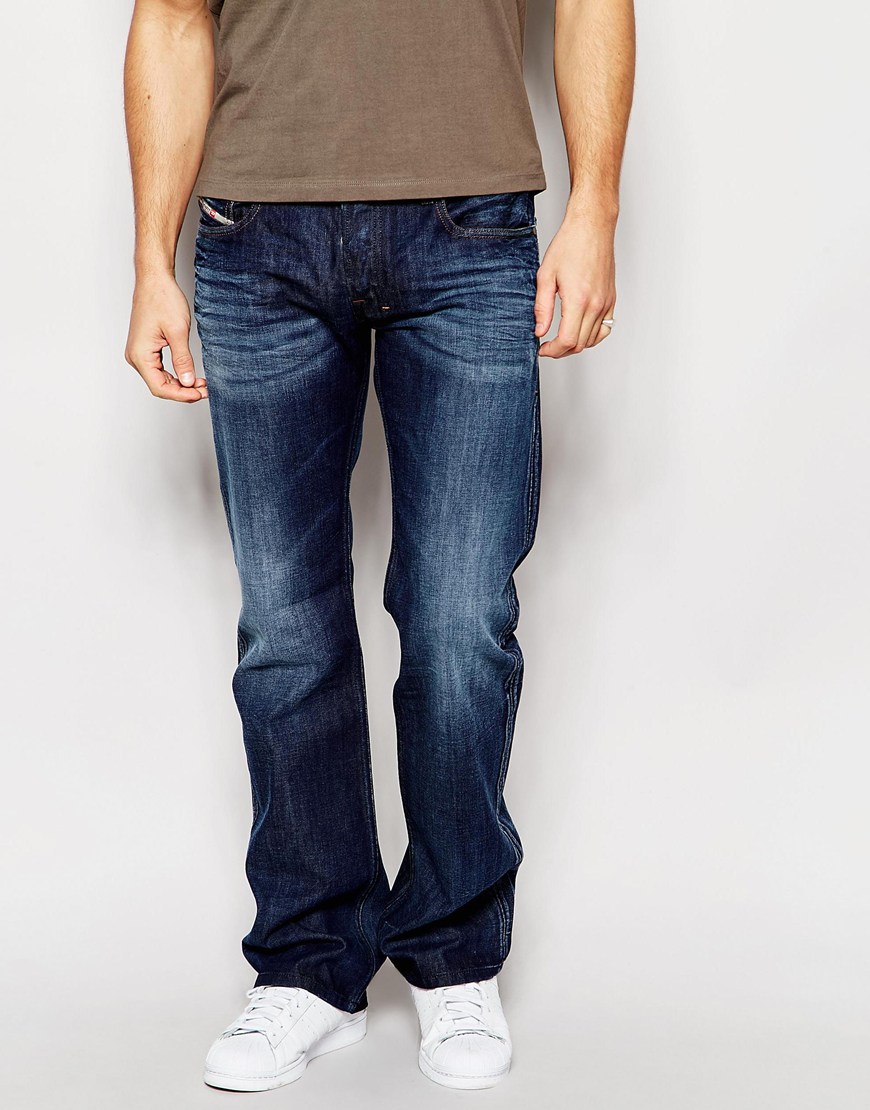 شلوار جین دمپا گشاد تیره مردانه